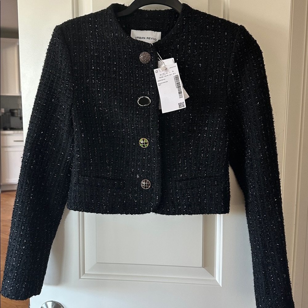 Urban Revivo Cropped Bouclé Women's Blazer NWT Sz S